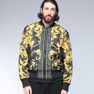 ���F���T�[�`�F �W�[���Y �N�`���[�� VERSACE JEANS COUTURE �o���b�R�v�����g �t���W�b�v �u���]�� VC79GASD07 �u�����h �����Y �j�� �A�E�^�[ �u���]�� MA-1�^�C�v �H�~