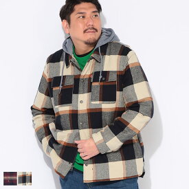 シャツ ジャケット メンズ 大きいサイズ 裏ボア フード フルジップ チェック柄 アウター ブルゾン 総柄 秋 冬 Levi's (リーバイス) LM9RC684