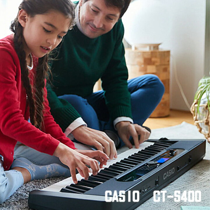 楽天市場】CASIO カシオ CT-S400 61鍵盤 【譜面立て付き】【キーボード 
