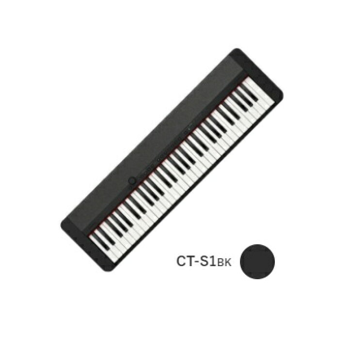 楽天市場】CASIO カシオ CT-S1 BK （黒 ブラック）【譜面立て付き】61 