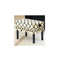 【受注製作品】ピアノ椅子カバー　モノトーン　モロッカン柄　北欧風　綿100%　 AB-CS アルプス【名古屋…