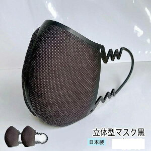 エラストマー製マスク マスク 黒 立体型 日本製 2枚入り エラストマー 不織布 マスク 立体 飛沫防止