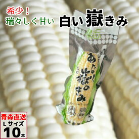 あなた嶽のきみ ホワイトコーン （真空パック） Lサイズ 10本/20本/30本 青森県産 白いとうもろこし とうもろこし 嶽きみ だけきみ ダケキミ コーン とうきび トウキビ キビ きみ 産地直送 岩木屋 送料無料