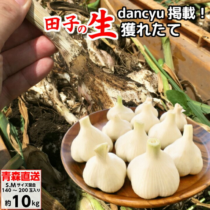 楽天市場】田子にんにく 生にんにく S/Mサイズ混合 1kg/2kg/3kg/5kg 