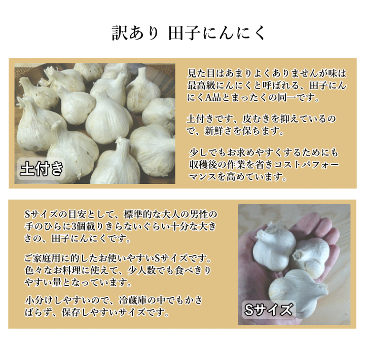 楽天市場】田子にんにく にんにく 青森県産 ニンニク 訳あり Sサイズ