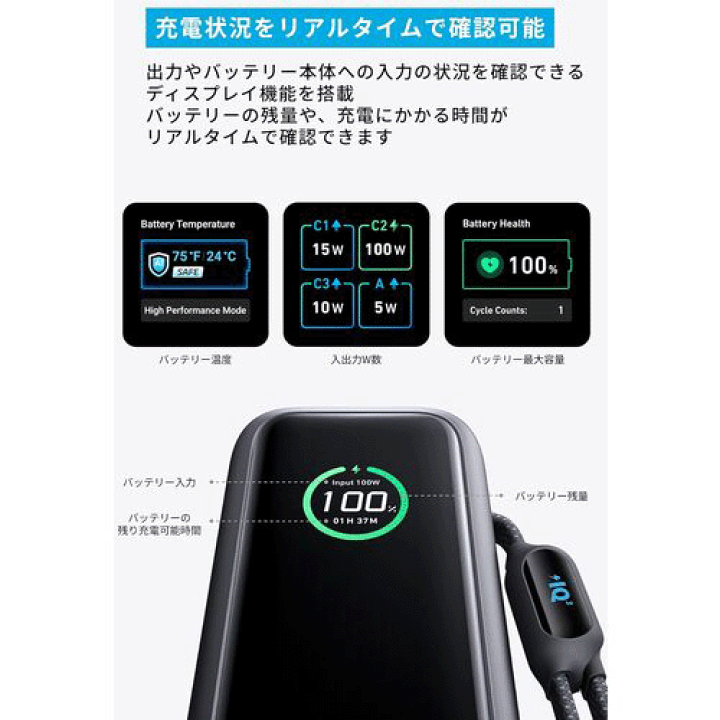 楽天市場】Anker モバイルバッテリー Power BankブラックA1695N11