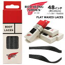 RED WING レッドウィング 97155 48" Flat Waxed boot LACES 48インチ フラット・ワックスド・ブーツレース 48inch 120cm Black 平紐 シューレース ベックマン純正 靴紐 ひも ケア用品 アクセサリーグッズ ブラック