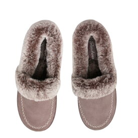 【4月は全品P10倍!要エントリー】SKECHERS スケッチャーズ Skechers Cozy Campfire - Let's Toast レディース モカシン カジュアル スリッパ兼用 クッション性 フェイクファー トープ ブラック コージー キャンプファイヤー レッツ トースト 167622