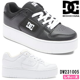 【4月は全品P10倍!要エントリー】DC SHOES ディーシー Ws MANTECA 4 PLATFORM レディース ジュニア 厚底スニーカー 紐靴 ストリート カジュアル スケボーシューズ 可愛い スタイルアップ マンテカ プラットフォーム ホワイト ブラック DW231005