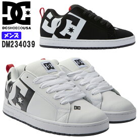 【4月は全品P10倍!要エントリー】DC SHOES ディーシー COURT GRAFFIK SQ メンズ ローカットスニーカー ストリート カジュアル スケボーシューズ ビッグロゴ 紐靴 新色 コート グラフィック ホワイト(WLK) ブラック(BW5) DM234039