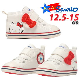 【4月は全品P10倍!要エントリー】CONVERSE コンバース BABY ALL STAR N HELLO KITTY V-1 ベビーシューズ キッズ ホワイト first converse ミッドカットスニーカー 軽量 可愛い マジックベルト インファント向け オールスター ハローキティ 7SD515