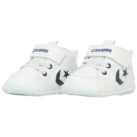 CONVERSE コンバース MINI INCHSTAR ベビーシューズ ホワイト/ネイビー first converse ミッドカットスニーカー ファーストシューズ 軽量 可愛い マジックベルト baby インファント向け 7SE763 ミニ インチスター