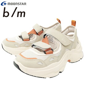 ムーンスター b/m olta オルタ LUNA series レディース メンズ スニーカー サンダル スニサン カジュアルシューズ 軽量 通気性 衝撃吸収 エコ設計 2E マジックテープ moonstar ビーエム ルナシリーズ アイボリー B/M04