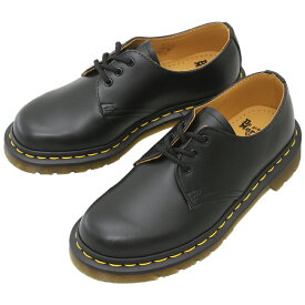 Dr.Martens ドクターマーチン 1461 3EYE SHOE 3アイシューズ レディース メンズ ユニセックス レザーシューズ 本革 革靴 短靴 3ホール Airwair SMOOTH 厚底 イエローステッチ BLACK ブラック 10085001