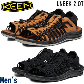 KEEN キーン UNEEK 2 OT ユニーク ツー オーティー 1027287 1027290 メンズ リラックスシューズ Black/Curry Black サンダル スライドスニーカー ラウンドコード カジュアルシューズ 軽量 フットベッド 快適 通気性 次世代スニーカー