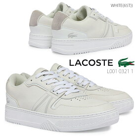 【3月は全品P10倍!要エントリー】LACOSTE ラコステ L001 0321 1 メンズ ローカットスニーカー 42SMA0092 ホワイト/オフホワイト(65T) スポーツカジュアル レザー WHITE 紐靴 レースアップ 普段履き ヘリテイジテニスシューズ シンプル