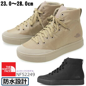 【3月は全品P10倍!要エントリー】THE NORTH FACE シャトル レース ハイ ウォータープルーフ NF52249 ユニセックス ハイカットスニーカー メンズ レディース 防水 防滑 透湿防水 撥水 全天候型 軽量 紐靴 アウトドアシューズ タウンユース ティンバーウルフ ブラック