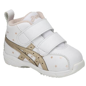 �A�V�b�N�X asics 1144A004 GD�����i�[ �x�r�[ SL-MID �x�r�[ �L�b�Y �X�j�[�J�[ �`���C���h�V���[�Y �q���C 2�{�x���g ���̎q �j�̎q ���ɗD���� �ʋC�� ���L �R�� �X�N�X�N SUKUSUKU �z���C�g/�S�[��