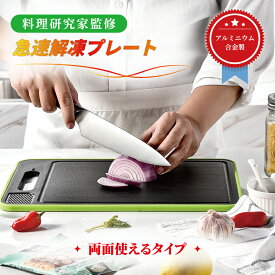 ★まとめ買い対応★【8％OFFクーポン配布中】 急速解凍プレート まな板 家事ヤロウ カッティングボード 両面利用可能 解凍皿 多機能 抗菌 耐熱 軽量 食品解凍 肉 刺身 家庭用 全3色 耐寒 自然解凍 急速 解凍 冷凍食品対応 最新モデル 鮮度維持 粗熱取