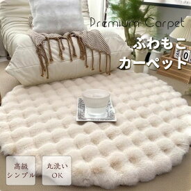 【10％OFFクーポン配布中】★2025年SNS話題沸騰★ ふわもこカーペット 全季節 冷房対策 ふわもこ ラグ 円形 もこもこ ラグマット カーペット ふわとろ マイクロファイバー ラグジュアリー 冬用 ふわふわ モコモコ 厚手 低ホルム 静電気防止 床暖房対応 洗える おしゃれ