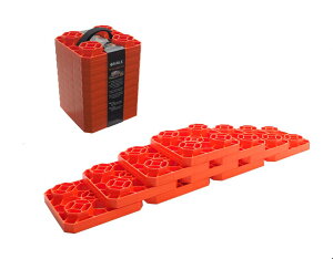 RiBLE RV 砂 / 泥 / 雪 / 脱出 / レベリングパッド S 10枚入り リブレ ブラック / オレンジ / レッド ジャッキパッド スタックリカバリー ガレージツール アウトドア 車中泊 キャンプ 車 平行