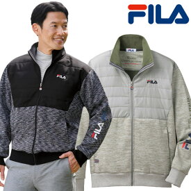 キルト切替ストレッチ軽量ブルゾン FILA スポーティデザイン ストレッチ 暖か裏フリース 秋冬 40代 50代 60代 957719