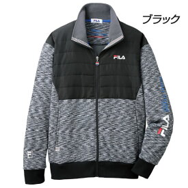 キルト切替ストレッチ軽量ブルゾン FILA スポーティデザイン ストレッチ 暖か裏フリース 秋冬 40代 50代 60代 957719