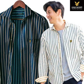 二重織りシャツ ライル＆スコット 同サイズ2色組 気軽に羽織るシャツ メンズ 秋冬春 40代 50代 60代 957997