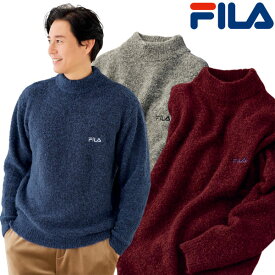 チクチクしない柔らか暖かニット セーター FILA フィラ メンズ 秋冬春 40代 50代 60代 958087