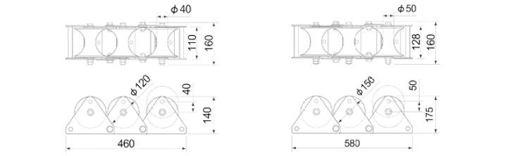 楽天市場】育良精機 三連コロ ISS-3400 : M-TOOL