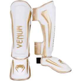 VENUM レッグガード ELITE SHIN GUARDS （ホワイト×ゴールド） VENUM-1394-226 //レガース キックボクシング 格闘技 防具 プロテクター 送料無料