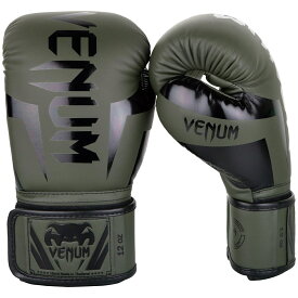 VENUM ボクシング グローブ ELITE BOXING GLOVES （カーキ×ブラック） VENUM-1392-200 //スパーリンググローブ ボクシング キックボクシング フィットネス 送料無料