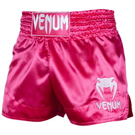 VENUM ムエタイトランクス MUAY THAI SHORTS CLASSIC (ピンク×ホワイト) //キックパンツ ボクシング トランクス スポーツウェア 格闘技 送料無料
