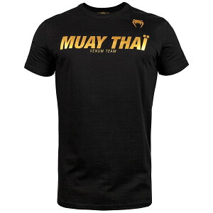 VENUM T�V���c MUAY THAI VT T-SHIRT (�u���b�N×�S�[���h) //�X�|�[�c�V���c ���S �A���J�W �g���[�j���O ���G�^�C �i���Z �X�|�[�c ��������