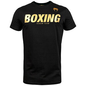 VENUM T�V���c BOXING VT T-SHIRT (�u���b�N×�S�[���h) //�X�|�[�c�V���c ���S �A���J�W �g���[�j���O �{�N�V���O �i���Z �X�|�[�c ��������