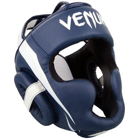 VENUM ヘッドガード ELITE HEADGEAR （ホワイト×ネイビーブルー） VENUM-1395-410 //ボクシング スパーリング キックボクシング ヘッドギア 格闘技 防具 送料無料