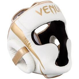 VENUM ヘッドガード ELITE HEADGEAR （ホワイト×ゴールド） VENUM-1395-226 //ボクシング スパーリング キックボクシング ヘッドギア 格闘技 防具 送料無料