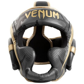 VENUM ヘッドガード ELITE HEADGEAR （ダークカモ×ゴールド） VENUM-1395-535 //ボクシング スパーリング キックボクシング ヘッドギア 格闘技 防具 送料無料