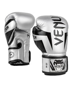 VENUM ボクシング グローブ ELITE BOXING GLOVES （シルバー×ブラック） VENUM-1392-451 //スパーリンググローブ ボクシング キックボクシング フィットネス 送料無料