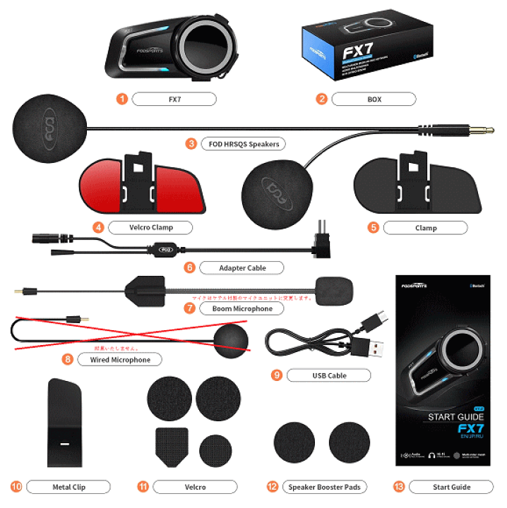 楽天市場】【新製品】Bluetoothインカム FX7forKTEL無線機用セット