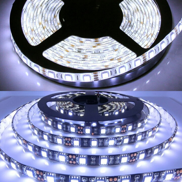 楽天市場】SMD5050 5m 防水 DC12V DC24V LEDテープライト LEDテープ 白 