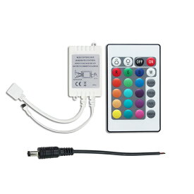 12V 24V LEDテープライト用 リモコン 5050smd RGB マルチカラー用 調光機能 点灯パターン変更 リモートコントローラー 調光器 ワイヤレス 12V ケーブル 連結コネクタ DC 接続 明るさ調整 パーツ LED