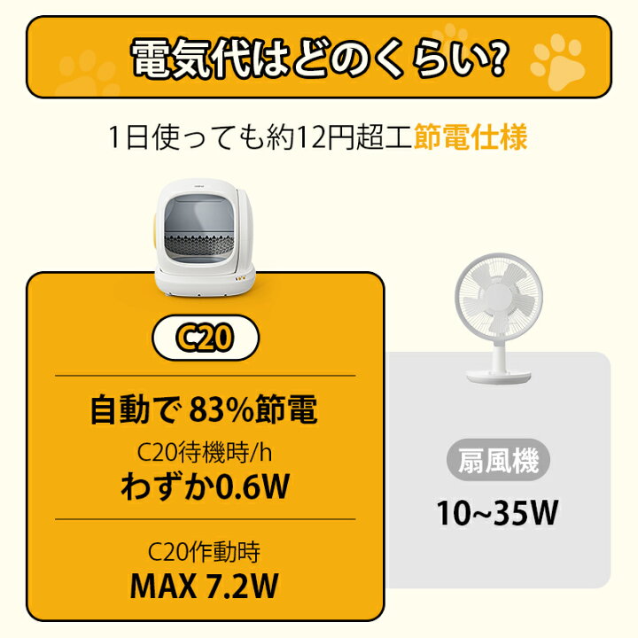 楽天市場】【P5倍+クーポン】UBPet C20 全自動猫トイレ 市販ゴミ袋OK 