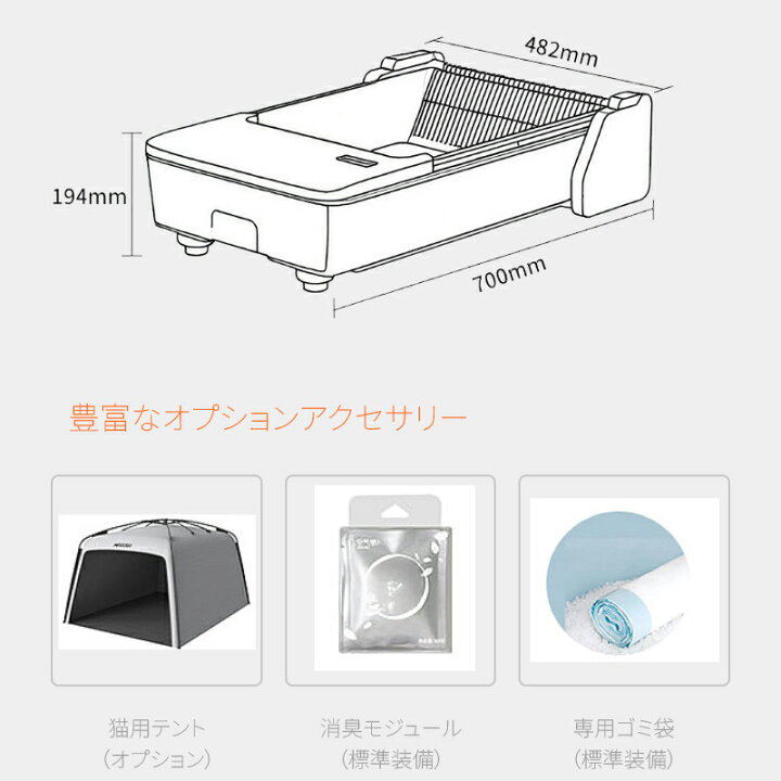 楽天市場】【P5倍+クーポン】UBPET C30 自動猫トイレ 開放式 オープン 