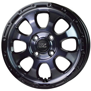 【お買い物マラソン最大28倍】 15インチ マッドクロス グレイス 4.5J+45 4H-100 1本 ホイール ブラッククリア ワゴンR コペン N-BOX 業販