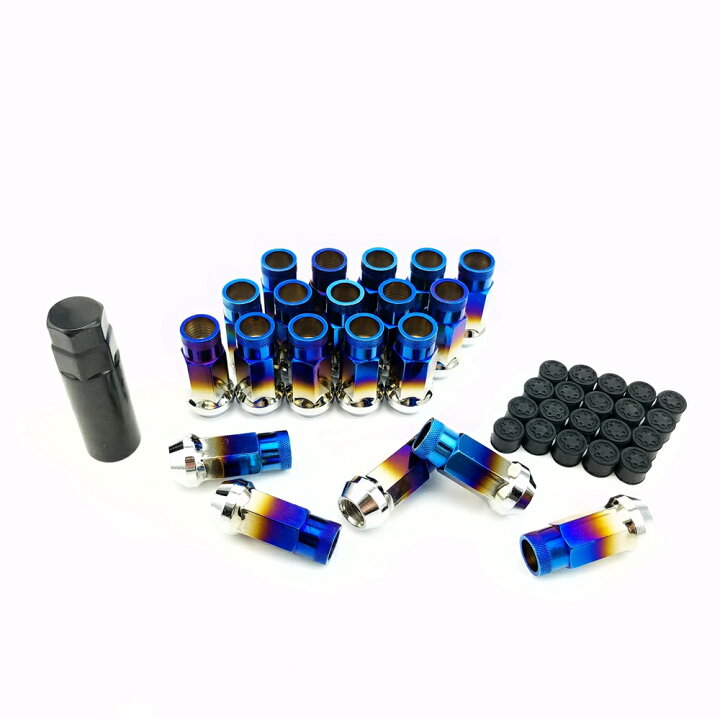 楽天市場】焼色 チタンカラー ホイールナット 20個 17HEX 貫通 