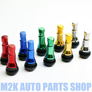 【お買い物マラソン最大28倍】 TR413 エアーバルブ 2個 カラー エアバルブ クランプイン jdm usdm レッド ブルー グリーン ゴールド シルバー TR413C-SL