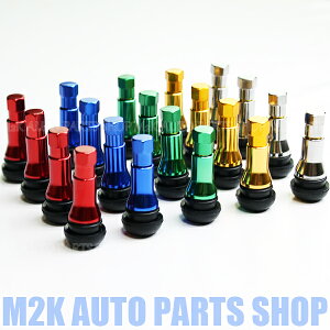 【お買い物マラソン最大28倍】 TR413 エアーバルブ 4個 カラー エアバルブ クランプイン jdm usdm レッド ブルー グリーン ゴールド シルバー TR413C-SL