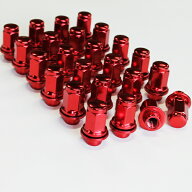 【お買い物マラソン最大30倍】 ホイールナット 平座ナット P1.5 P1.25 21HEX 平面座ナット レッドナット …