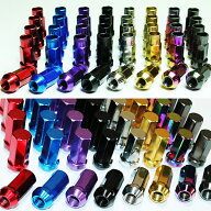 【お買い物マラソン最大30倍】 45mm ホイールナット 16個 レーシングナット 貫通 非貫通 P1.5 P1.25